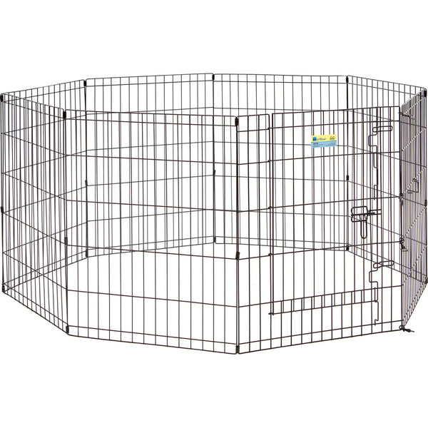 MidWest ConTour Exercise Pen with Door for Dogs, Black