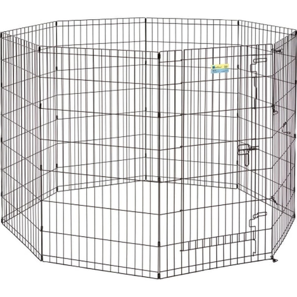 MidWest ConTour Exercise Pen with Door for Dogs, Black