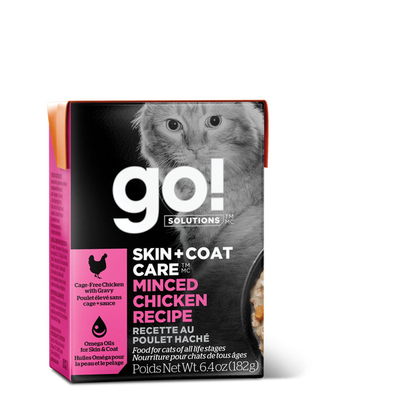 Go! Solutions Nourriture humide pour chat à la viande de poulet hachée pour soin de la peau et du pelage