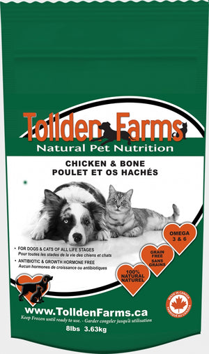 Tollden Farms Chicken & Bone Frozen Cat & Dog Food