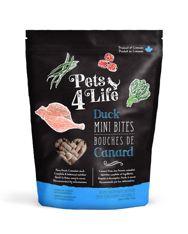 Pets 4 Life Feline Duck Raw Cat & Ferret Food
