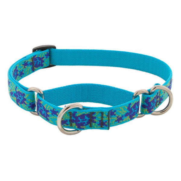 Lupine Pet Original Designs Martingale Dog Collar, Turtle Reef