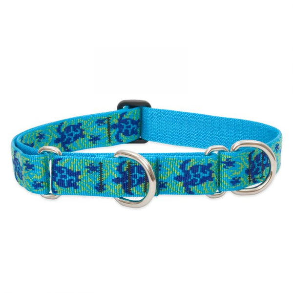 Lupine Pet Original Designs Martingale Dog Collar, Turtle Reef