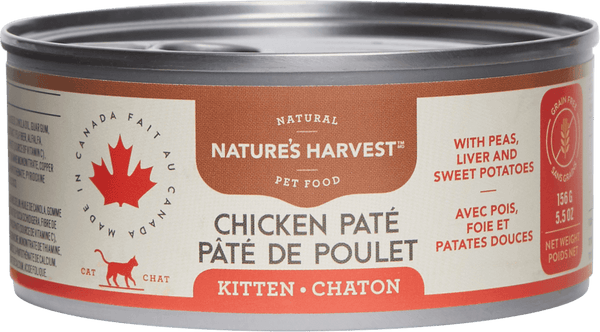 Nature’s Harvest Chicken Pate Grain-Free Wet Kitten Food