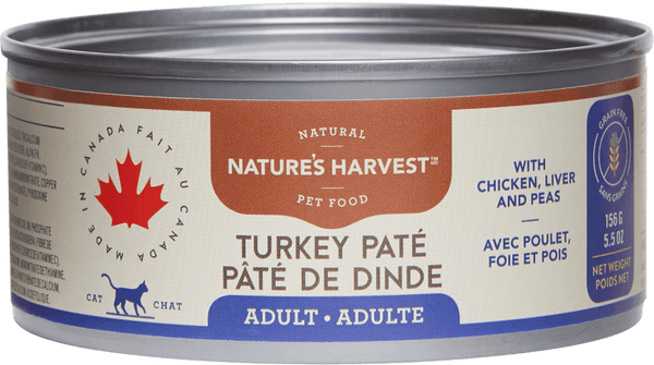 Nature’s Harvest Turkey Pate Grain-Free Wet Cat Food