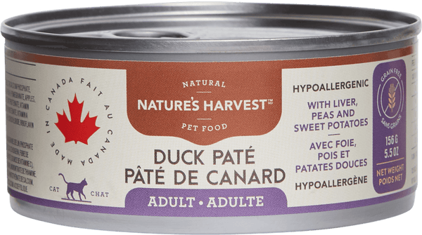 Nature’s Harvest Duck Pate Grain-Free Wet Cat Food