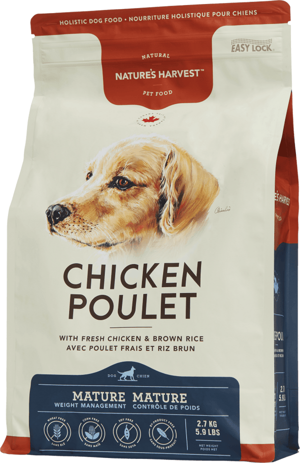 Nature’s Harvest Chicken Mature Weight Management Dry Dog Food