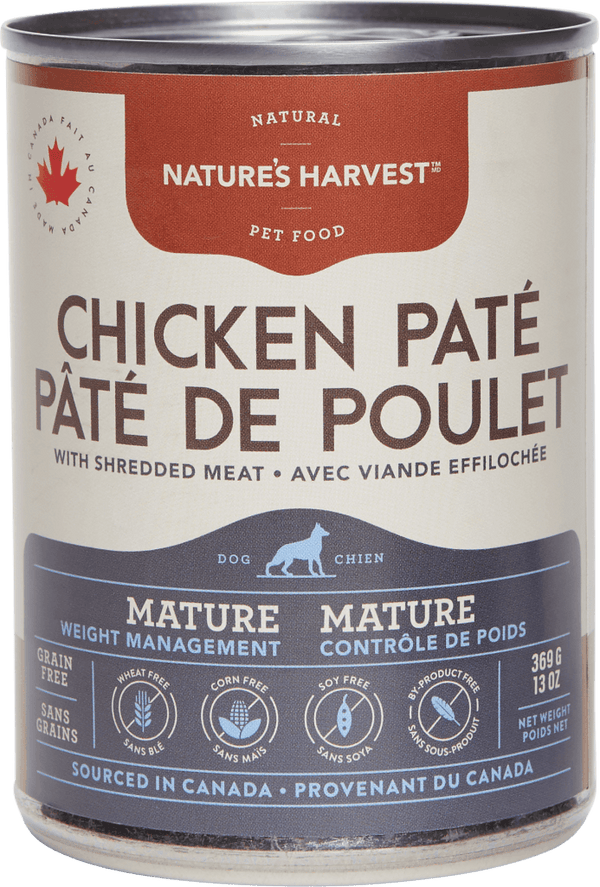 Nature’s Harvest Chicken Pate Mature Lifestyle Wet Dog Food