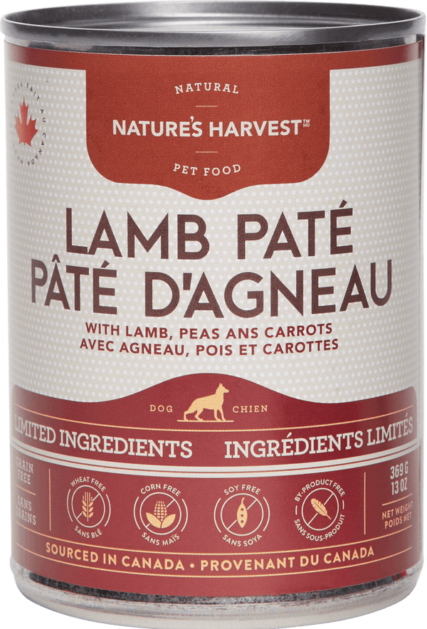 Nature’s Harvest Lamb Pate Limited Ingredient Diet Wet Dog Food