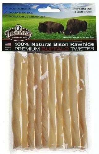 Tasman's American Bison Rawhide Twisters Dog Treats
