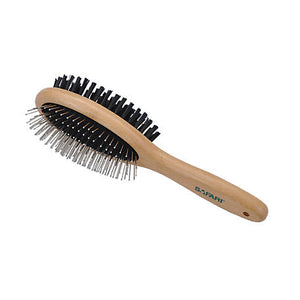 Brosse pour chien avec manche en bambou Safari Combo