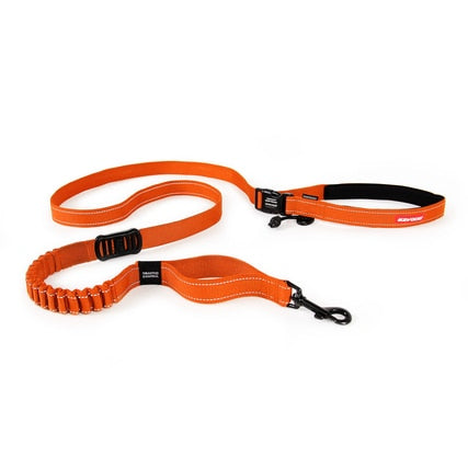 EzyDog Road Runner Dog Leash, Orange, 7-ft