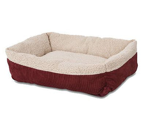 Petmate Self Warming Rectangular Lounger Pet Bed, Rust, 30x24-in