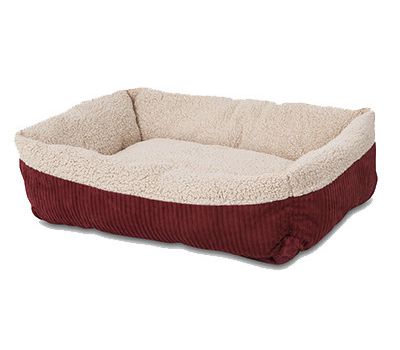 Petmate Self Warming Rectangular Lounger Pet Bed, Rust, 30x24-in