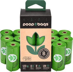 The Original Poop Bags Rolls Countdown sacs non parfumés à déjections canines, 120 unités