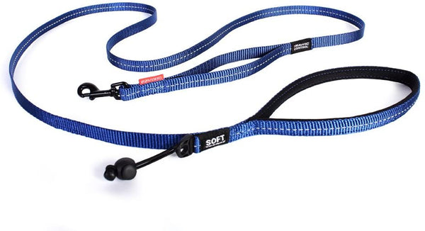EzyDog Soft Trainer Lite with Traffic Control Handle Dog Leash, Blue