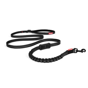 EzyDog Zero Shock Lite Dog Leash, Black, 72-in