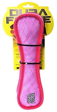 DuraForce Bone Dog Toy, Tiger Pink