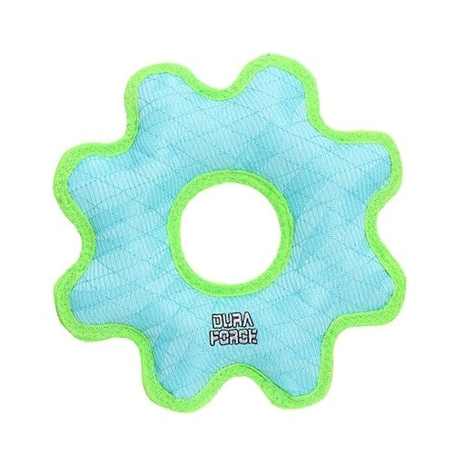 DuraForce Gear Tiger Dog Toy, Blue/Green