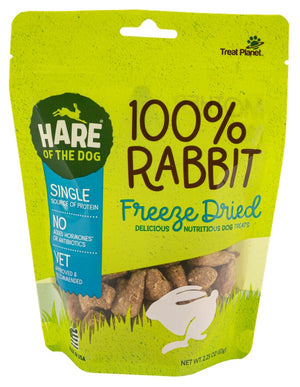 Hare of the Dog Friandises pour chiens 100% Lapin lyophilisé