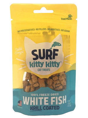 Surf Kitty Kitty Friandises pour chats au poisson blanc lyophilisé avec enrobage au krill