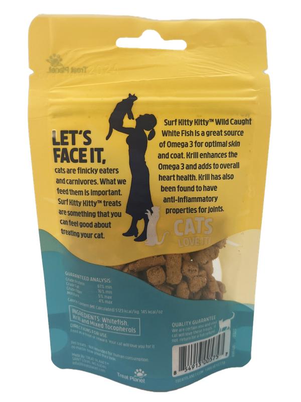 Surf Kitty Kitty Friandises pour chats au poisson blanc lyophilisé avec enrobage au krill