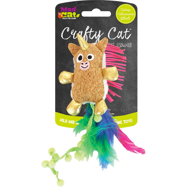 Mad Cat Jouet pour chat Crafty Cat Prancing Pom Licorne.