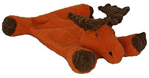 HuggleHounds Durable Tuffut Flatties Moose Dog Toy