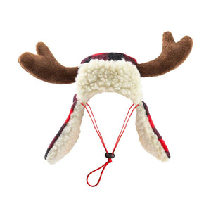 Huxley & Kent Antler Dog Hat, Buffalo Check