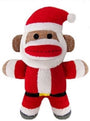 Huxley & Kent Holiday Baby Sock Monkey Santa Jolly Dog Toy, 7.5-in
