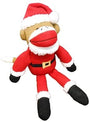 Huxley & Kent Holiday Sock Monkey Santa Fred Dog Toy, 11-in