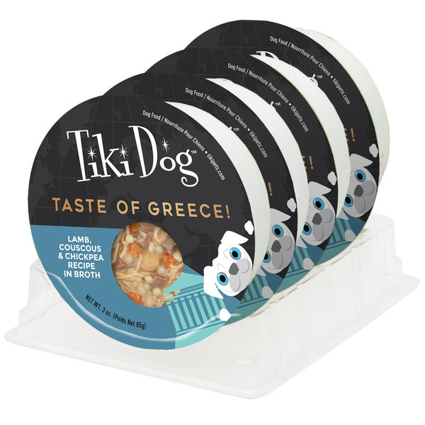 Tiki Dog Taste of Greece! Lamb, Couscous & Chickpea Wet Dog Food Cup