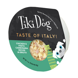 Tiki Dog Taste of Italy! Chicken & Pasta Carbonara Wet Dog Food Cup