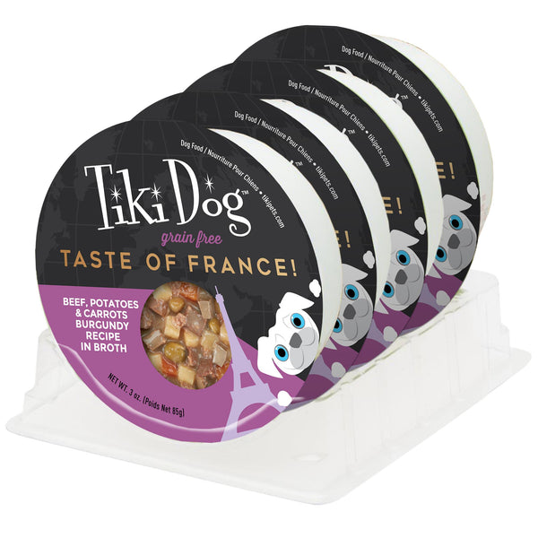 Tiki Dog Taste of France! Beef & Potatoes Burgundy Wet Dog Food Cup