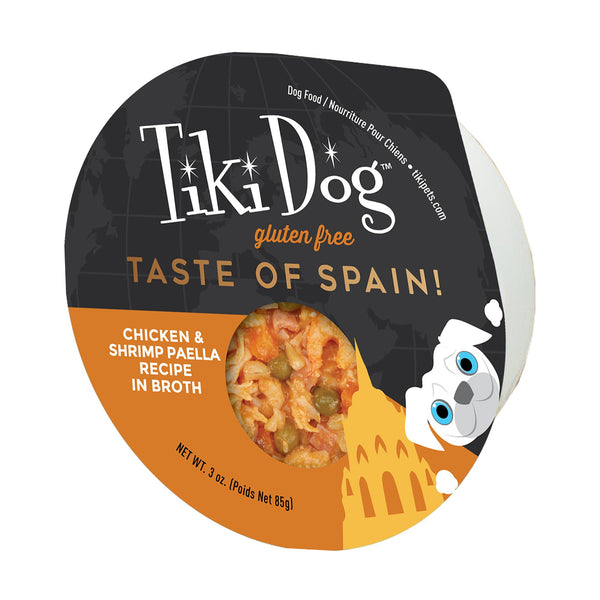 Tiki Dog Taste of Spain! Chicken & Shrimp Paella Wet Dog Food Cup