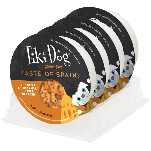 Tiki Dog Taste of Spain! Chicken & Shrimp Paella Wet Dog Food Cup