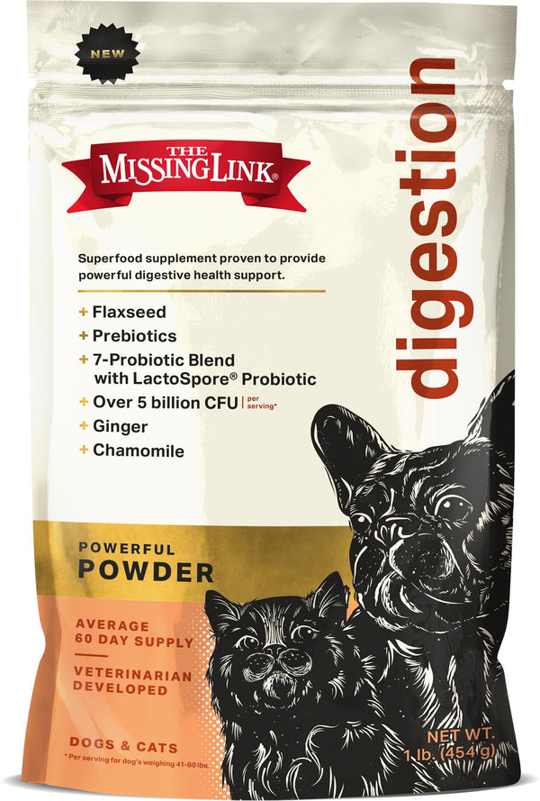 The Missing Link Superfood Powders Digestion Dog & Cat Supplement, 1-lb