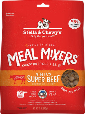 Stella & Chewy's Mélange repas super bœuf de Stella sans céréales nourriture lyophilisée pour chiens