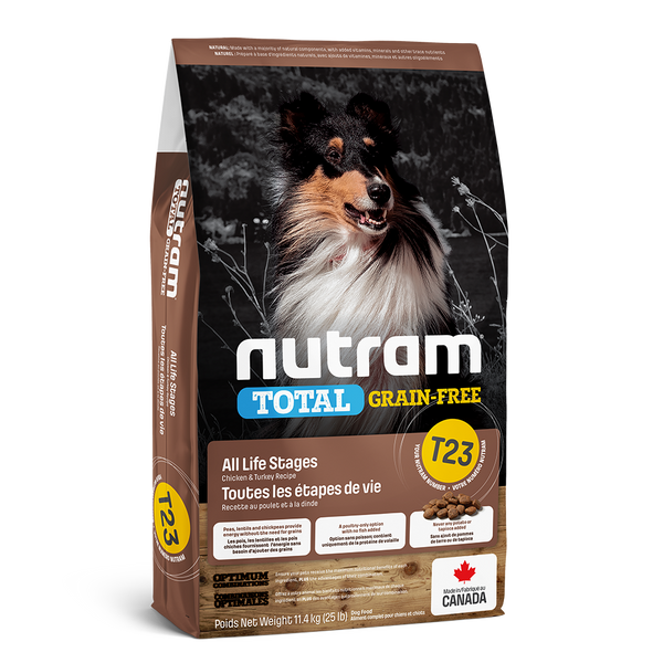 Nutram Total T23 Chicken & Turkey Grain-Free All Life Stages Dry Dog Food