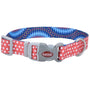 Sublime Collier Ajustable pour Chien, Points Bleu Diamant