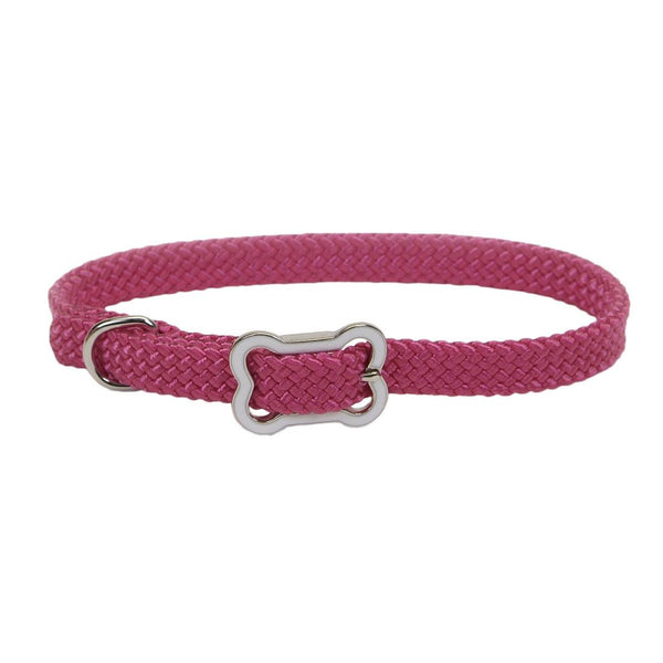 Sunburst Collier avec Boucle Os pour Chiens, Rose Flamant