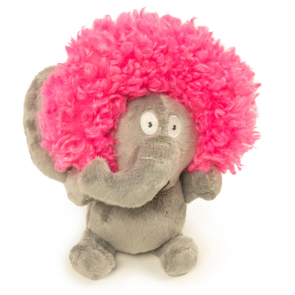 GoDog Silent Squeak Jouet pour chien Crazy Hair Elephant