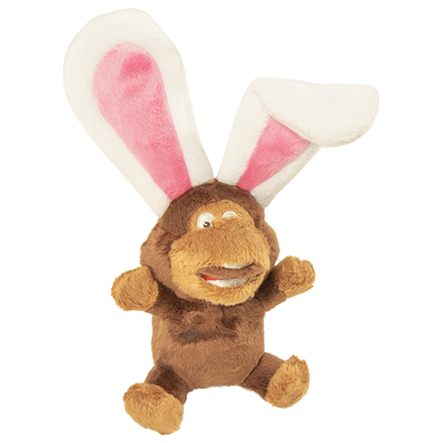 GoDog Silent Squeak Flips Jouet pour chien Monkey Rabbit Chew Guard