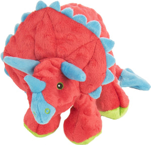 GoDog Dinos Jouet pour chien Triceratops Chew Guard Frills, rouge