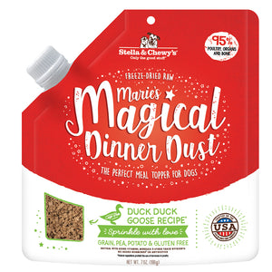 Stella & Chewy's Marie's Magical Dinner Dust Croustilles magiques au canard Duck Duck Goose lyophilisées pour chiens