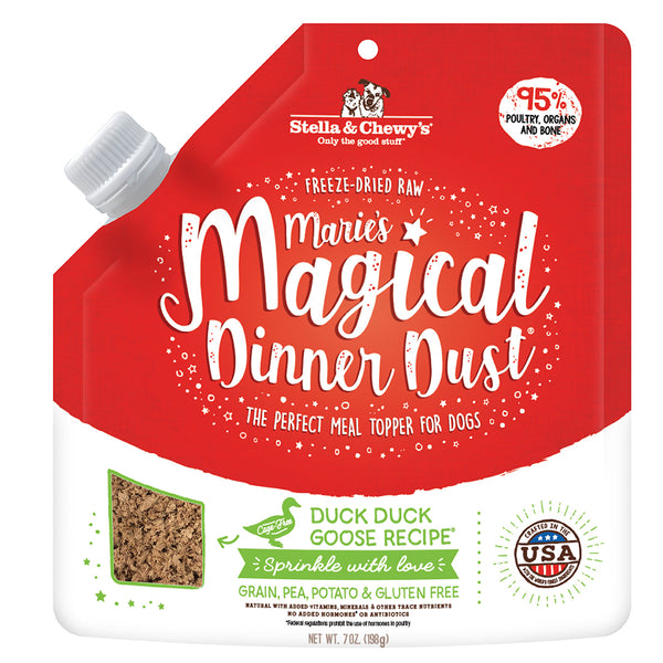 Stella & Chewy's Marie's Magical Dinner Dust Croustilles magiques au canard Duck Duck Goose lyophilisées pour chiens