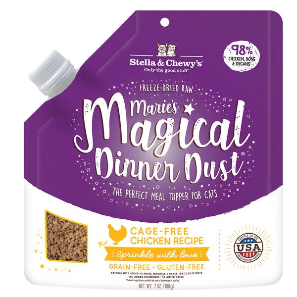 Stella & Chewy's Marie's Magical Dinner Dust Croustilles magiques poulet en plein air lyophilisées pour chats