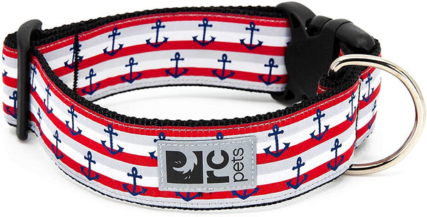 RC Pets Wide Clip Dog Collar, Nautical