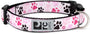 RC Pets Clip Dog Collar, Pitter Patter Pink