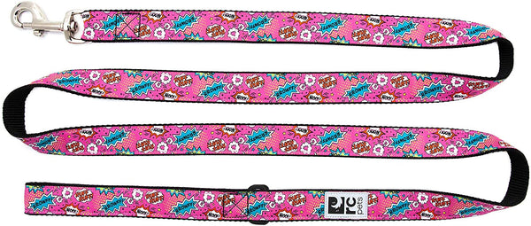 RC Pets Dog Leash, Pink Comic Sounds